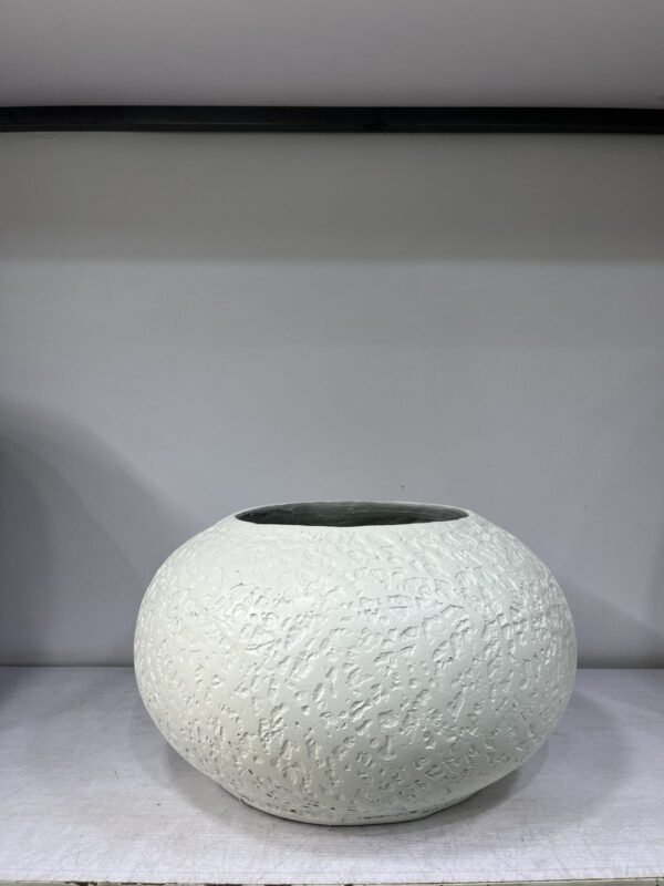 Textured Floral Pot Fibrecast Planter 24cm Textured Floral Pot Fibrecast Planter 24cm