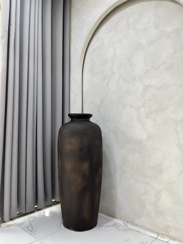 Uri Pot (Burnt Black) Antique Pot 93cm, view 3