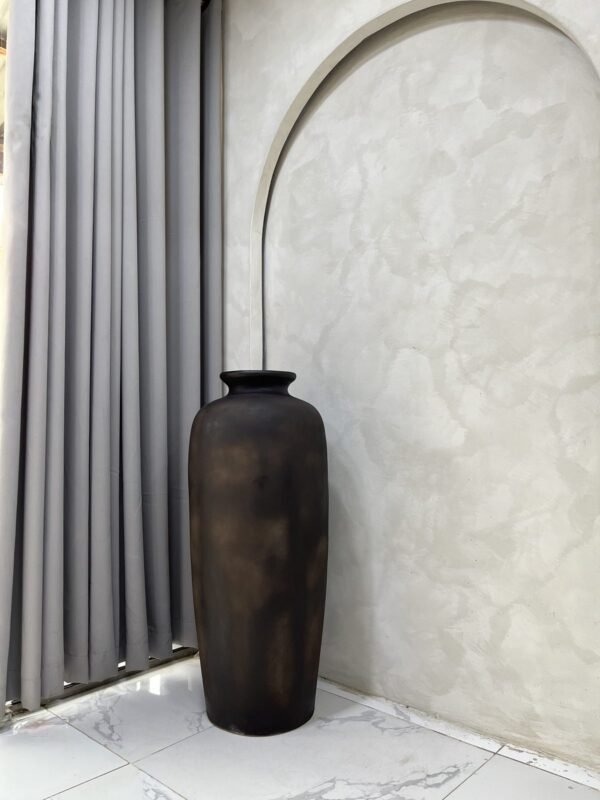 Uri Pot (Burnt Black) Antique Pot 93cm, view 4