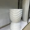 White Granite Wave Hourglass Fibrecast Planter 57cm
