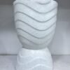 White Granite Wave Hourglass Fibrecast Planter 57cm, view 2